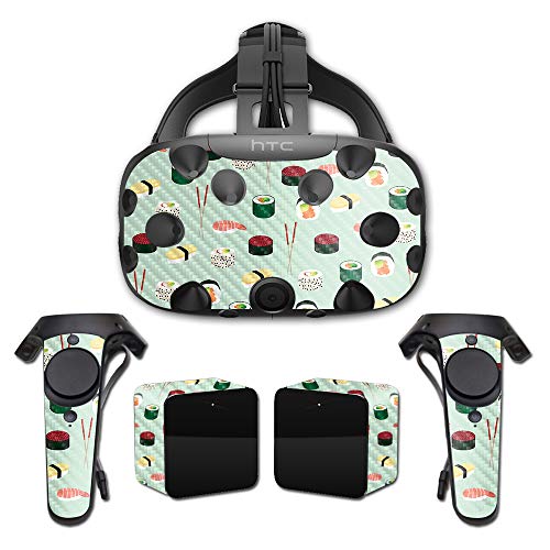 MightySkins Carbon Fiber Skin for HTC Vive Full Coverage - Sushi | Protective,…