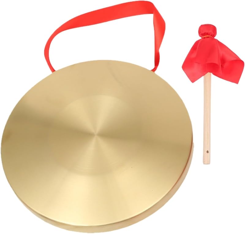 BigTree 22cm Brass Copper Gong with Mallet Traditional Chinese Percussion