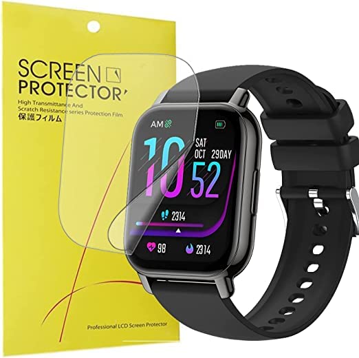 Blueshaweu Compatible for Cuszwee 1.85 inch Smartwatch Screen Protector, [6 Pack] Full Coverage TPU Clear Film Compatible with Cuszwee Smartwatch 1.85" (6 pack)