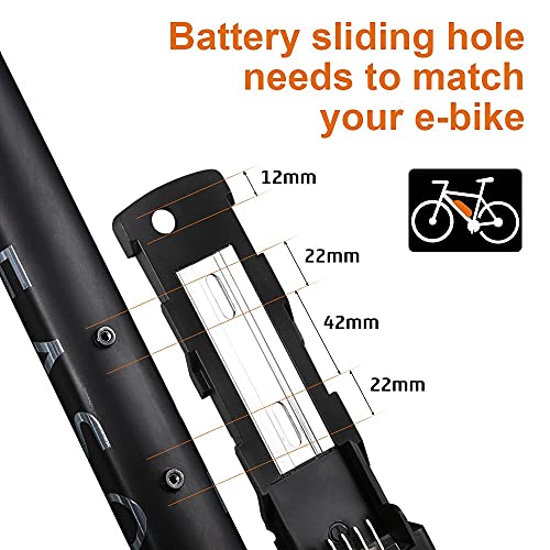 Yose Power Ebike Battery 48V 13Ah Down Tube Battery for 200W1000W