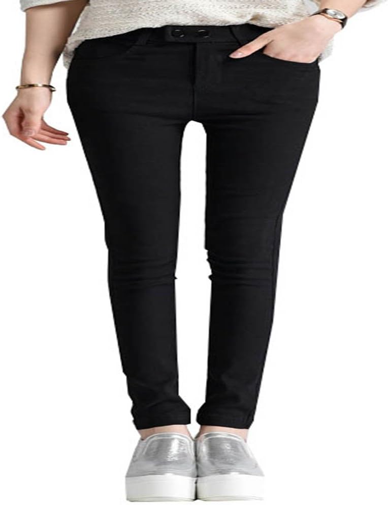 Tolador Womens Spring Korean Style Pencil Ninth Pants M Black