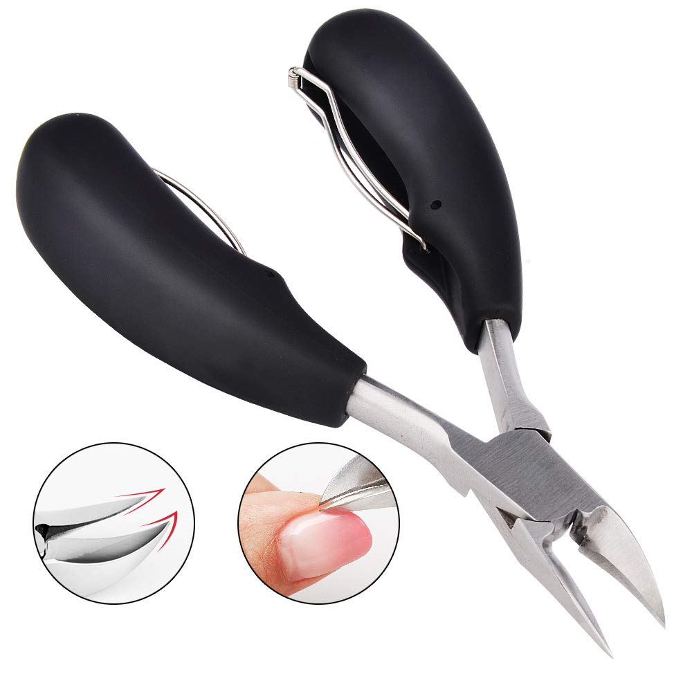 HYCKee Precision Nail Clippers Pedicure Tools Toenail Clippers for Thick Nails or Ingrown Toenails Black Box