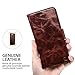 iPhone 8 Plus Case iPhone 7 Plus Leather Case, Icarercase Genuine Leather Detachable 2 in 1 Case, Wallet Folio Flip and Back Cover Design with Magnetic Strap for iPhone 8/7 Plus 5.5 inch (Coffee)