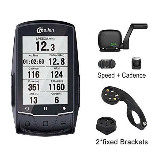 Meilan Cycling GPS Navigator 2.6 inch 1200mAh Bluetooth Bicycle GPS Computer Support Connection for Apple Samsung Huawei LG Android 6.0
