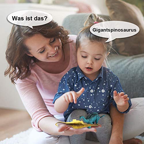 GILOBABY kid dinosaurier spielzeug mit 2 in 1 spielmatte & bäume & felsen, pädagogisches lernen dino modell spielzeug… – Bild 5