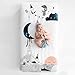 Mini Crib Sheets by Rookie Humans: 100% Cotton Sateen. Complements Modern Nursery Room, Use as a Photo Background for Your Baby Pictures. Fits Mini Crib Size (38x24 inches) (Moon's Birthday)
