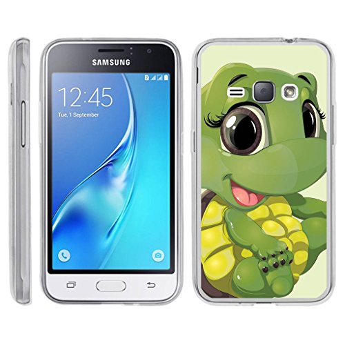Compatible for Samsung Galaxy J1 (2016) J120 Case | Amp 2 | Express 3 [Flexible Armor] Ultra Slim Clear Flexible TPU Case Fitted Bumper Cover Sea Ocean by TurtleArmor - Baby Turtle