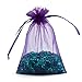 OurWarm 100pcs Organza Bags 4 x 6 Inch Gift Bags Organza Drawstring Pouch Jewelry Party Wedding Favor Candy Bags Purple
