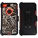 Heavy Duty Impact Rugged with Built-in Screen Protector Camouflage Protective Case Cover with Clip for Apple iPhone 7 Plus (Orange-Grass-Camo)