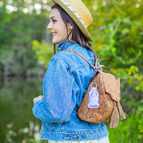 HoroM Hand Sanitizer Keychain Holder for Backpack Refillable Bottles