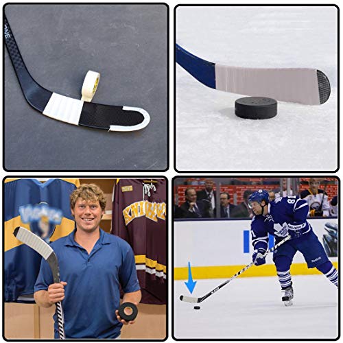 Boaton 2Pcs Hockey Tape, Hockey Stick Tape, Blade Tape, Grip Tape, Hockey Accessories for Hockey Sticks, 1 Inch Wide, 27 Yards Long (White)