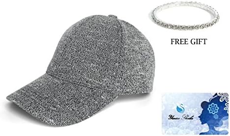 Yinica Sheila Unisex Knit Soft Fashion Adjustable Hat Baseball Cap (Black)