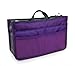 HOXIS Purse Organizer Insert Handbag Organzier Bag in Bag 10.6” X 6.3”(Purple)