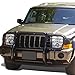 Auto Dynasty Front Bumper Protector Brush Grille Guard (Black) Compatible with Jeep Commander XK 06-10