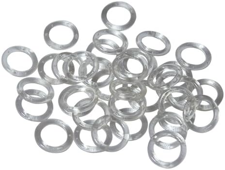 50 Pack - 3/8 Inch Clear Polycarbonate Rings, Non Breaking