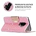 ProCase Galaxy S9 Plus Wallet Case, Flip Kickstand Case with Card Holders Mirror Wristlet, Folding Stand Protective Book Case Cover for 6.2 Inch Galaxy S9+ (2018 Release) -Glitter Pink