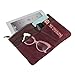 FakeFace Multi-funtional Nylon Zipper Travel Handbag Pouch / Bag in Bag / Insert Organizer / Cosmetic Toiletry Bag Pocket / Makeup Bag / Tidy Bag Dark Red