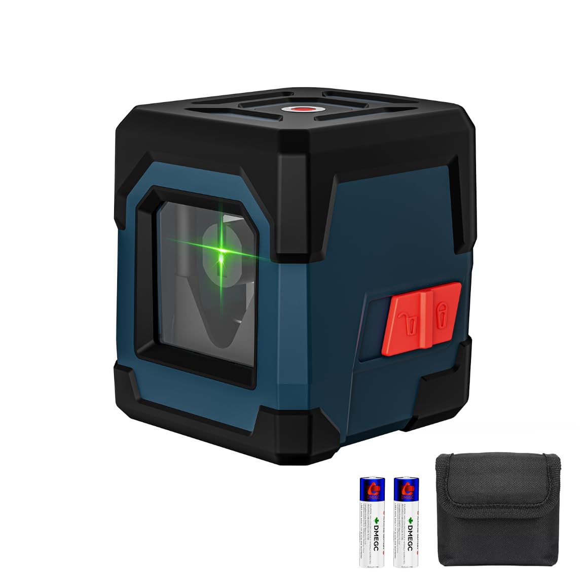 Laser Level,RockSeed Green Cross Laser Level Horizontal and Vertical Line Rotatable 360 Degree Self Levelling Laser Level with Manual/Self-Leveling Mode Carrying Pouch,Battery Included