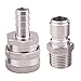DERNORD 1/2 Inch Stainless Steel Quick Disconnect Set - Beer Brewing Connector Kit (Barb Female/MPT Male)