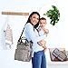 Skip Hop Diaper Bag: Iconic Duo Signature Function Forward Tote with Changing Pad & Stroller Attachement, Grey Feather