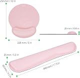GIM Keyboard Wrist Rest Set Pink Memory Foam Mouse Pad Ergonomic Support view 6