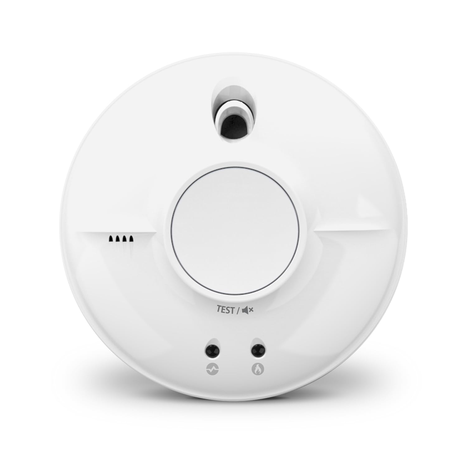 FireAngel Mains Smoke Alarm - SW1-R Mains Powered Optical Smoke Detector with Backup Battery - Wired, Interlinked Smoke Alarms for Home with Test Button and LED Indicators - White