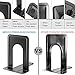 MROCO Universal Premium Bookends, Non-Skid, Heavy Duty Metal Book Ends for Shelves, Book Support, Book Stopper for Books, Movies, Magazines, Video Games, 6 x 4.6 x 6 inches, Black, 4 Pairs/8 Pieces