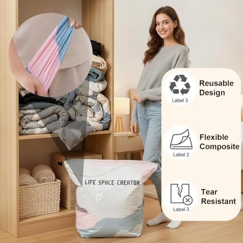 No Pump Vacuum Storage Bags,2026 New No Pump Large Vacuum Storage Compression photo 12