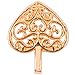 Bonayuanda Pack of 50 Gold Beads DIY Heart Charms Pendants Bracelet Necklace Jewelry Making Accessory
