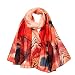 LIULIULIU Fashion Fantasy Women Leaves Printing Long Soft Wrap Scarf Ladies Shawl Scarves (Orange) primary