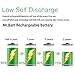 Mr.Batt NiMH Rechargeable AA Batteries Pre-Charged Low Self-Discharged (12 Pack), 1600mAh