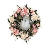Lingstar Classic Artificial Simulation Flowers Garland for Home Room Garden Lintel Decoration,Pink Peonies