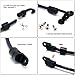 SAMS FISHING SAMSFX Kayak Poly Rod Tamer Straps Holder Rod Saver Deck Mount Connector for Bass Boat & Marine Fishing (Black-1pc)