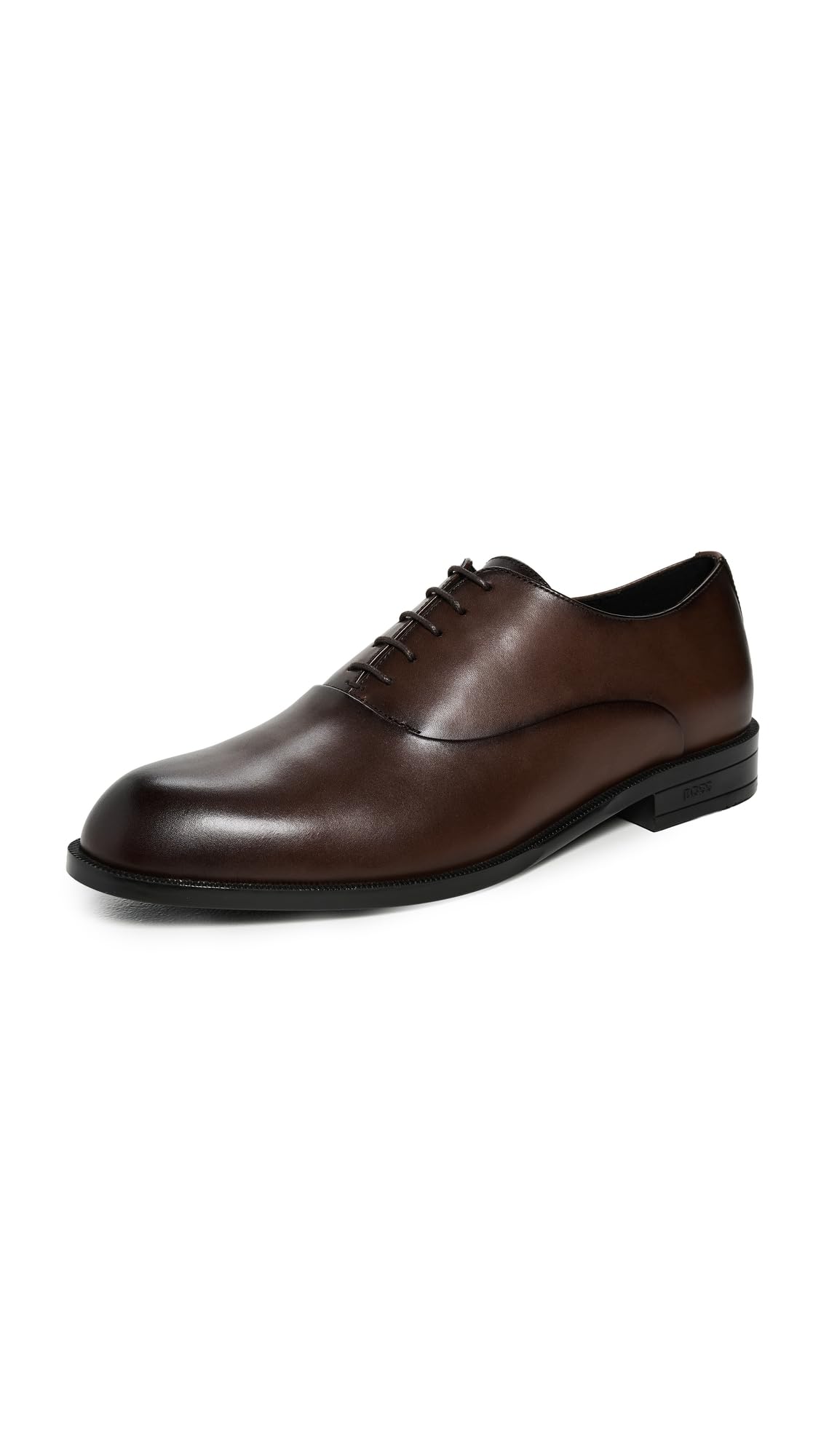 BOSS, Tayil Smooth Leather Oxford Dress Shoe, Coco Brown, 11
