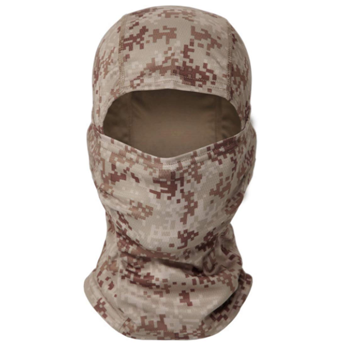 QMFIVE Balaclava Camo Ninja Hood Tactical Full Face Mask Head Wrap Face Neckerchief Men and Women Multi-purpose Outdoor Hiking Cycling Climbing (Ctype-AOR1)