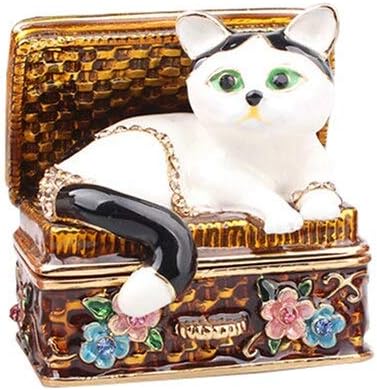 Wanto Chat Animal Bijoux Bibelot Figurine Animale Etain Ornement Nouveaute Cadeau Accueil Accessoires Tbp1545br Amazon Fr Cuisine Maison