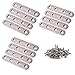 VinBee 12Pcs Flat Straight Brace Brackets with Screws 3 Inch Stainless Steel Mending Plates for Wood Fixing Connector Straight Repair Fixing Brackets Heavy Duty