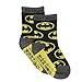 Batman Boy's 6 pack Socks with Grippers (4T-5T, Black/Multi)