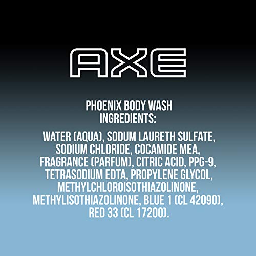 AXE Phoenix Body Wash for Men 16 Fl Oz (Pack of 4) (Packaging may vary