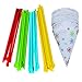 Time for Treats VKP1125 Snow Cone Cups and Spoon Straws 25-Pack, Multicolor