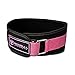 Iron Bull Strength Women Weight Lifting Belt - High Performance Neoprene Back Support - Light Weight & Heavy Duty Core Support for Weightlifting, Crossfit and Fitness (Black/Pink, X-Small)