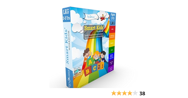 smart kids worksheets bundle for lkg kg 1 and montessori 3 5 yrs set of 7 workbooks mathematics english science and games flipclass 9788193240311 amazon com books
