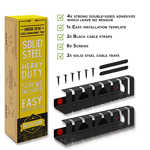 Under Desk Cable Management Tray No Drill Cable Management for Glass