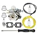 Hipa 753-06190 Carburetor with Fuel Line Fuel Filter Spark Plug for MTD Craftsman String Trimmer 316711023 316711390 316711020 316711021 316711022 316711370 316711470 316711471 316990100 Brushcutter