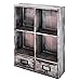 MyGift Wall Mounted Torched Wood Shadow Box Shelf - Rustic Wooden Table Top Display Organizer with 2 Pull Out Drawers