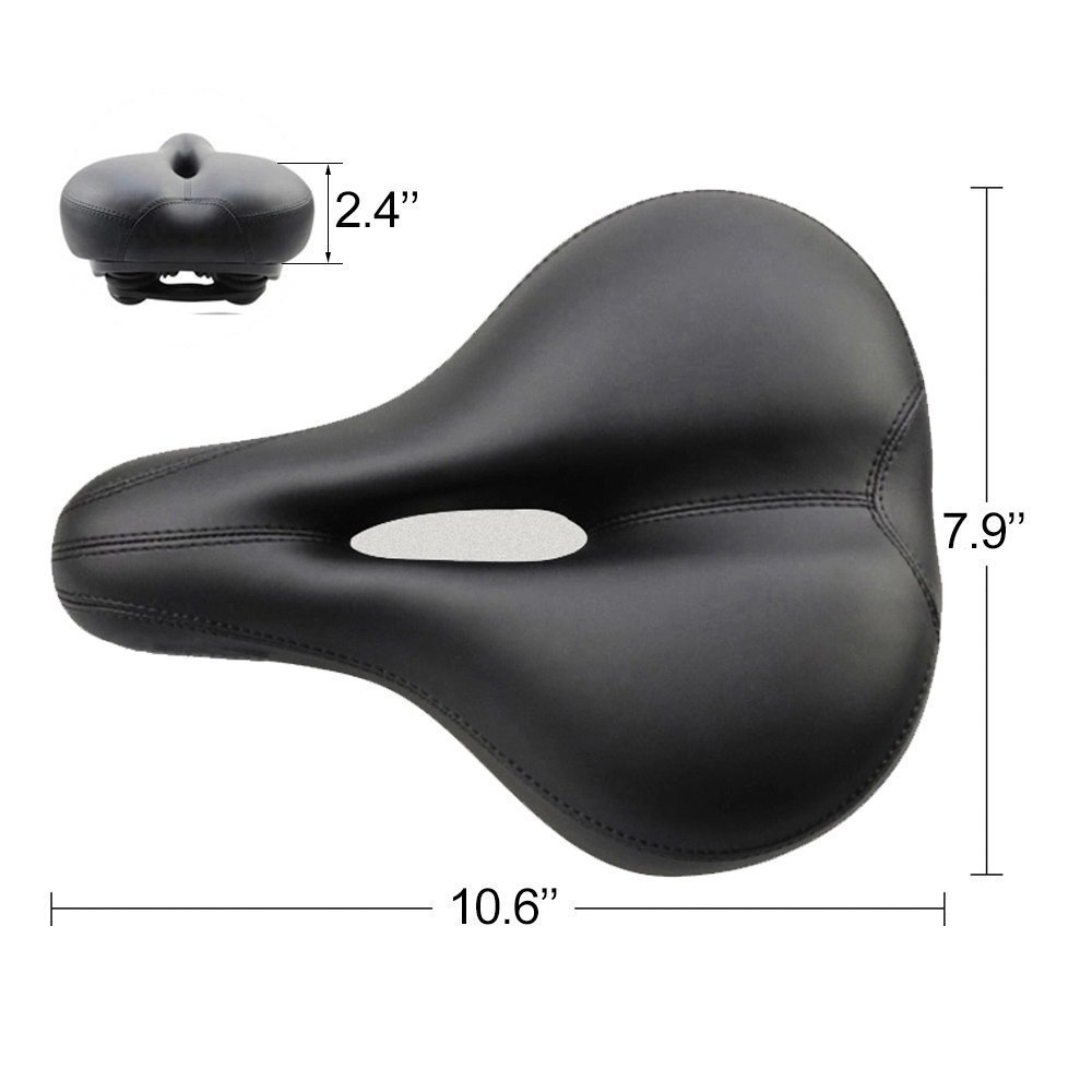Bicycle Suspension Cruiser Saddle, Cruiser Gel Wide Comfort Soft Foam