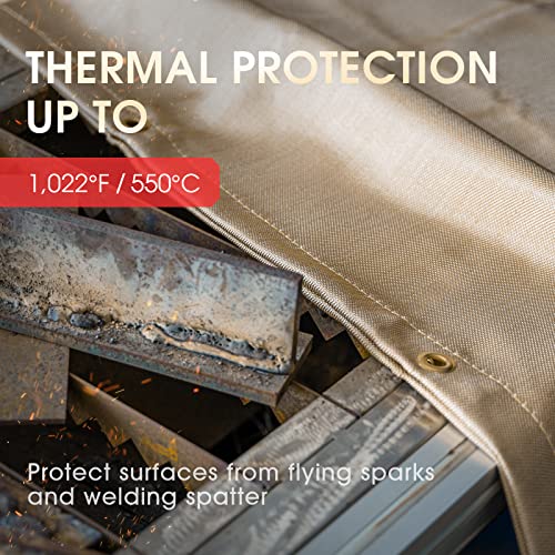 YESWELDER Heavy Duty Fiberglass Welding Blanket，4 x 6ft Fireproof