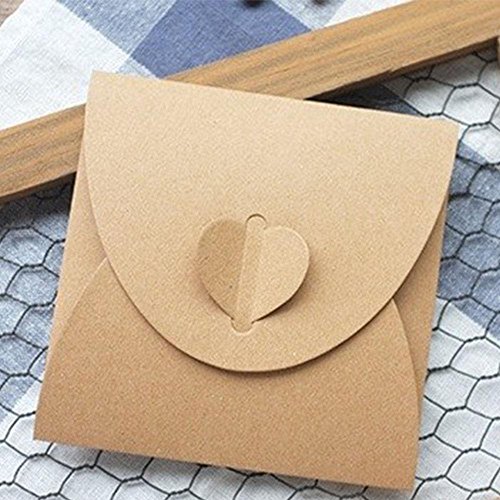 image for Amapower Fashion Heart Shape Cards Bag Natural Color DVD Pack Cover Ho