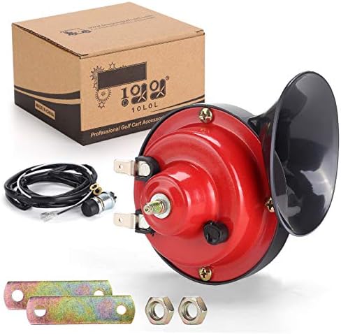 10L0L Universal Golf Cart 12v Horn Kit for Club Car, EZGO, Yamaha Golf Carts or UTV Boat ATV, Adjustable Volume Control 10L0L Universal Golf Cart 12v Horn Kit for Club Car, EZGO, Yamaha Golf Carts or UTV Boat ATV, Adjustable Volume Control