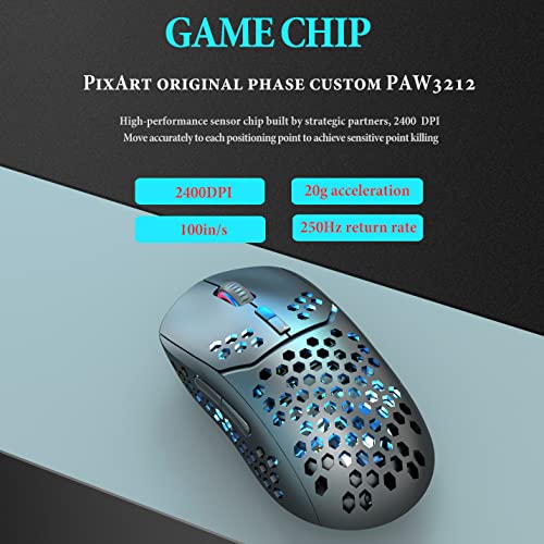 RGB Wireless Gaming Mouse Bluetooth Rechargeable Silence Ultra Light 2.4G Computer